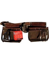 Tarea Herramientas t77358 delantal de carpintero, oil tanned café Oscuro piel, 12 pocket