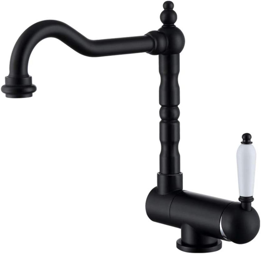 Cocina europea antigua Sin ventana, fregadero, caliente y frío, salida