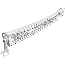 YITAMOTOR 52 Inch White Curved Led Light Bar 300W Spot Flood Combo Led Offroad Lights with Mounting Brackets for Offroad Jeep Ford GMC Ram Truck UTV Boat SUV ATV - 27,000 Lumens