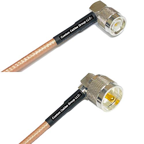 6 feet RG142 TNC Male Angle to UHF Male Angle RF Coaxial Cable