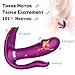 Wearable Heating G-Spot Vibrator Remote Control Clitoris G-Spot and Anus Triple Massager Waterproof Female Masturbation Dildo Vibrating Wand Rechargeable Vagina Stimulate Butterfly Vibrator