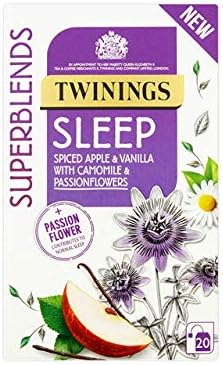 Twinings Super Blends Sleep Tea Individually Wrapped Teabags 20's (4 Boxes - 80 Bags)