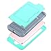 iPhone 8 Plus Wallet Case, ZAOX Heavy Duty Full Body Protection Mirror Wallet Design with Card Holder Dual Layer TPU Shockproof Kickstand Case Cover for iPhone 7 Plus/8 Plus (Mint Green)