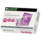 Leitz Hei&szlig;laminierfolien, Gl&auml;nzend, transparent, 60 x 90 mm Folienst&auml;rke 125 mic, 100er Pack, 73690002