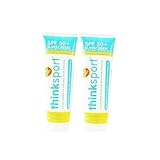 Thinksport Kid's Safe Sunscreen SPF 50+, 3oz (Pack of 2)