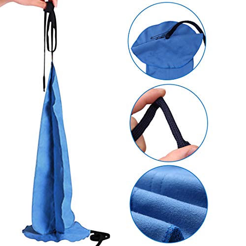 13-in-1 Saxophone Cleaning Kit with Bag for Flute Instruments Includes Cleaning Cloth, Mouthpiece Brush, Cork Grease, Thumb Rest Cushion, Clarinet Screwdriver (Blue)
