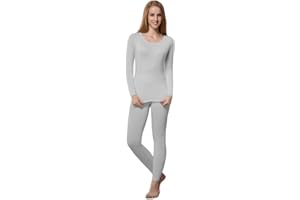 HEROBIKER Thermal Underwear Women Ultra-Soft Set Base Layer Top & Bottom Long Johns with Fleece Lined Winter Warm