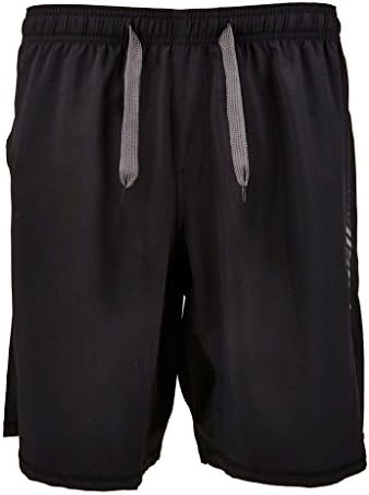 Push Apparel Men's Above Knee 19 inch Stretch Unbreakable Pro Workout Shorts, Black, L