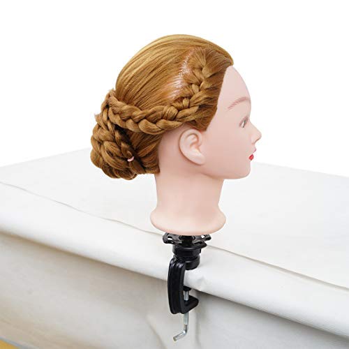 Wig Mannequin Head Stand, wig head stand,Cosmetology Manikin Holding Clamp/Stand 2 packs (black)
