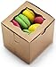 Cuisiner Bakery Boxes 4x4x4 [50Pack] Pastry Containers | Baby Shower, Dessert Packaging for Cake, Pies, Donut, Macaron, Cookies and Party Treat | Cupcake Gift Box with Window (Brown)