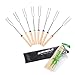 GWHOLE 8 Pack of Marshmallow Roasting Sticks, 32 Inches Telescoping Smores Skewers for Camping