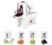 Paderno World Cuisine 4-Blade Folding Vegetable Slicer / Spiralizer Pro, Counter-Mounted and includes 4 Different Stainless Steel Blades