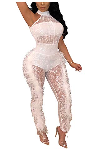 Sexy Jumpsuits For Women Party Club Night Floral Lace See - Main Image