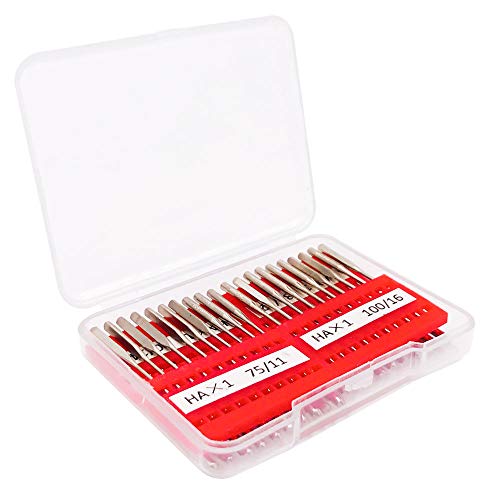MAGICMAI 40 Pieces Home Sewing Machine Needles Flat Head Sewing Machine