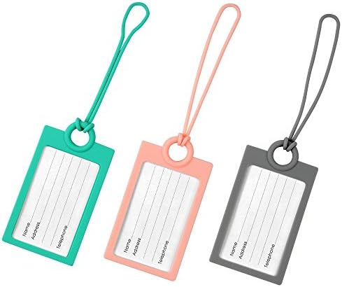 Awebuy Luxury Silicone Soft Bendable Flexible Luggage Bag Tags Pack of 2/3