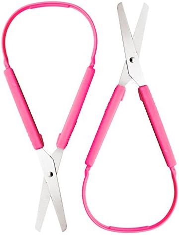 Loop Scissors 2-Pack - 8 Inches (Pink) With Other Color Options