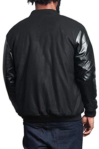 G-Style USA Letterman Varsity Jacket VJ100A - Black/Black - 3X-Large