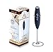 Star Coffee Powerful Handheld Milk Frother with Stand - BONUS Scoop w/Bag Clip, Microfiber Cloth & eBook included - Stainless Steel Whisk - Ideal Mixer for Coffee, Latte, Drinks
