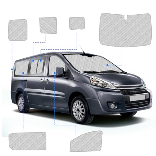 Opaltool 11 x Car Interior Sun Visor Suitable for Citroen Dispatch 2006-2016, LWB Folding Thermal Blinds Kit for Privacy and Thermal Regulation in Camper Vans