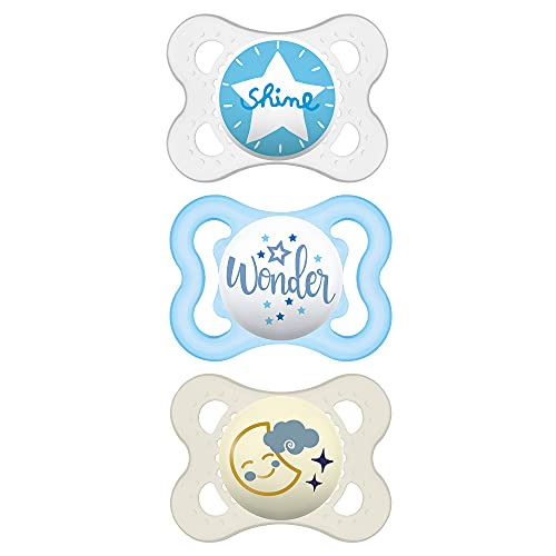 MAM Variety Pack Baby Pacifier, Includes 3 Types of Pacifiers, Nipple Shape Helps Promote