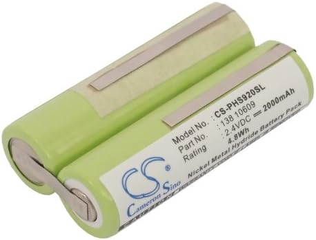 VINTRONS 2000mAh Battery for Phillips HQ7782, HQ7830, HQ7850, HQ7870, HQ8830,