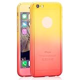 iPhone 6S 4.7inch Case,GBSELL Colorful Luxury Ultra-thin Shockproof Armor Back Cover ( Yellow Red )