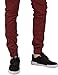 Italy Morn Men Jogger Chinos Pants Casual Khakis Drop Crotch Jogging Twill M Burgundy