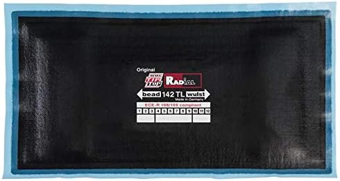 RAD142 Radial Tire Patches - 10-1/4" x 5" Self-Vulcanizing Flat Tire Universal Repair Patches – 10 Count