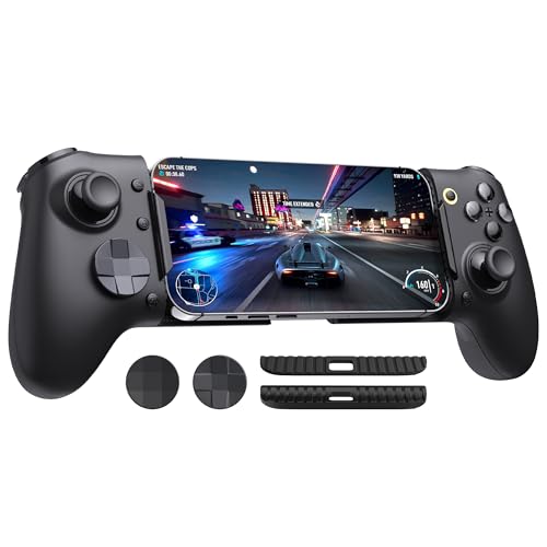 Controller mobile EasySMX M20 con USB-C per iPhone, smartphone Android e tablet 8,5", controller per smartphone con joystick a effetto Hall/grilletto a due stadi, doppi motori di presa