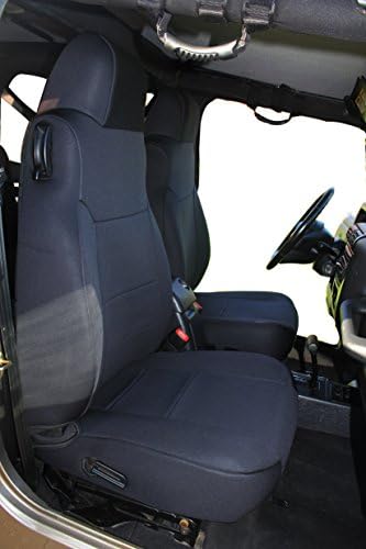 PERNICE Jeep Wrangler Neoprene Seat Covers Custom Fit for 2003, 2004, 2005, 2006, Black