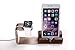 Seenda Apple Watch Stand Iwatch Series 2 Stand Aluminum Alloy and Bamboo Wood Build Holds Charging Dock Charge Station Stock Cradle Holder for Apple Watch Both 38mm and 42mm & iPhone 6/6s plus 5S 5