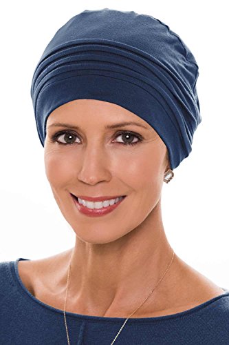 Couture Cap-Caps for Women with Chemo Cancer Hair Loss Luxury Bamboo - Midnight Blue