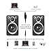 RECCAZR Computer Speakers with Surround Sound 2.0CH USB Wired Powered Multimedia Speaker for Desktop/TV/PC/Laptops/Smart Phone Built-in Four Loudspeaker Diaphragm (Gray)