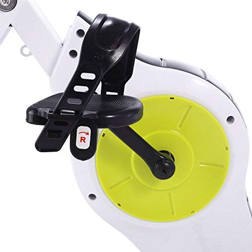 Xspec Foldable Stationary Upright Exercise Bike Magnetic Cardio Workout Indoor Cycling, Lime Green, Monitor with Phone/Tablet Holder, Heart Rate Pulse Sensor