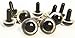 Sassy Bears 12mm Translucent Clear Safety Eyes for Bear, Doll, Puppet, Plush Animal and Craft - 10 Pairs