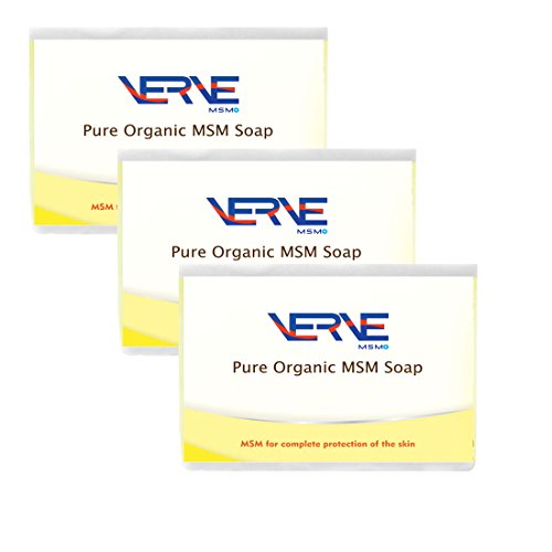 Verve MSM Pure Soap Pack of 3 (MSM Organic Sulfur Natural Beauty Mineral)