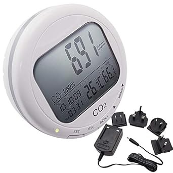 Desktop Indoor Air Quality Iaq Temperature Humidity Rh Carbon Dioxide Co2 Tester Meters Monitor With Non Dispersive Infrared Ndir Sensor 2 Alarm Function Amazon Com Industrial Scientific