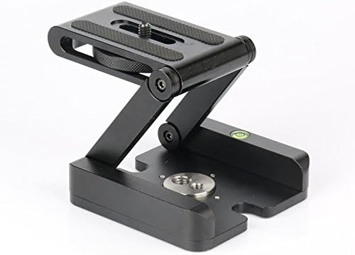 ZIBOO Aluminum Alloy Folding Z flex tilt head Quick Release Plate &amp; Ball Head + Spirit Level For Canon Nikon Sony