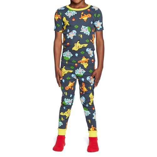 Pokémon boys 6-piece Snug-fit Cotton Pajama Set, Soft & Cute for Kids