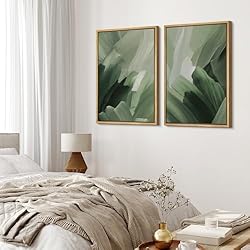 MUDECOR Framed Canvas Print Wall Art Set Green
