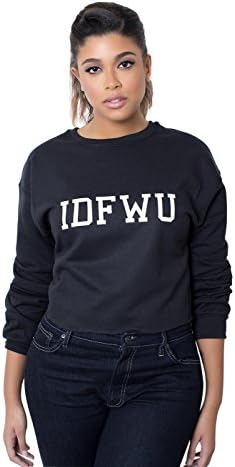 Rebdolls Women's IDFWU "I Don't F**k With You" Big Sean Cropped Sweatshirt 4X Black