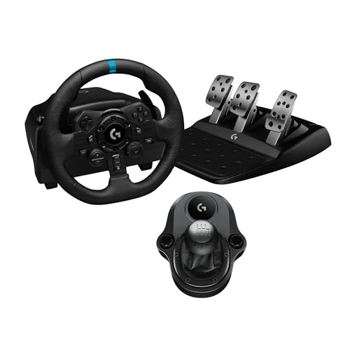 Logitech G923 Racing Wheel and Pedals, TRUEFORCE Force Feedback + Logitech G