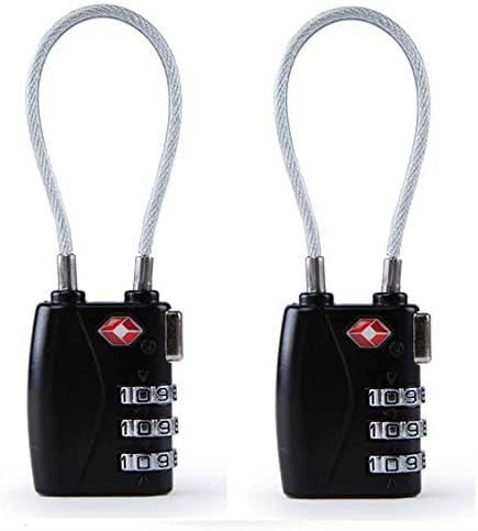 TSA Approved Locks 3-Digit Combination Lock Luggage suitcase Padlocks Password 2 Pack