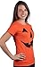 Ann Arbor T-shirt Co. Jack O' Lantern Pumpkin Women's T-Shirt/Easy Halloween Costume Fun Tee-Orange-Medium
