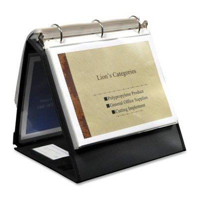 LIO40009BK - Lion Insta-Cover Ring Easel Binder