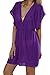 DQdq Petite Women's Beach Swimsuit Cover up V-Neck Dress