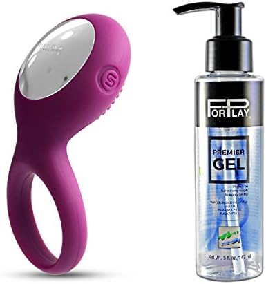 Svakom Luxury Poweful Ultra Soft 5 Mode Vibe Ring & Water-based 5 Oz Personal Lubricant Forplay Gel Premier