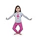 Girls Pajamas Bluenido Ballerina 2 Piece 100% Super Soft Cotton,Pink / Grey,5 Years