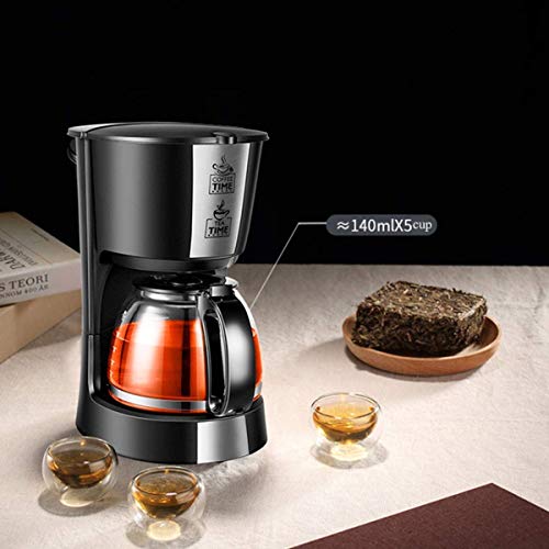 YQCX Filter-Kaffeemaschine, Tropfkaffee-Kaffeemaschinen Mit 0,6L Glaskanne Abnehmbarer Filterkaffeemaschine Anti-Trop… – Bild 5