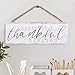 P. Graham Dunn Grateful Thankful Blessed Whitewash 10 x 3.5 Inch Pine Wood Slat Hanging Wall Sign